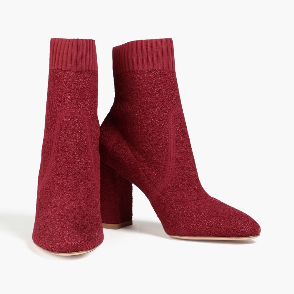 Gianvito Rossi Burgundy Heeled Boots